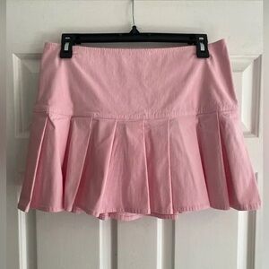 Pink Pleated Women's Skirt